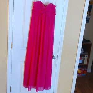 David's Bridal pink Strapless formal dress, size 6 NWT